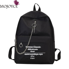 Load image into Gallery viewer, Teenager Girls Fashion Chain Letter Print Zipper Big Backpacks Women Large Capacity School Travel Casual Shoulder Bags Knapsack