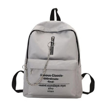 Load image into Gallery viewer, Teenager Girls Fashion Chain Letter Print Zipper Big Backpacks Women Large Capacity School Travel Casual Shoulder Bags Knapsack