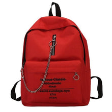 Load image into Gallery viewer, Teenager Girls Fashion Chain Letter Print Zipper Big Backpacks Women Large Capacity School Travel Casual Shoulder Bags Knapsack